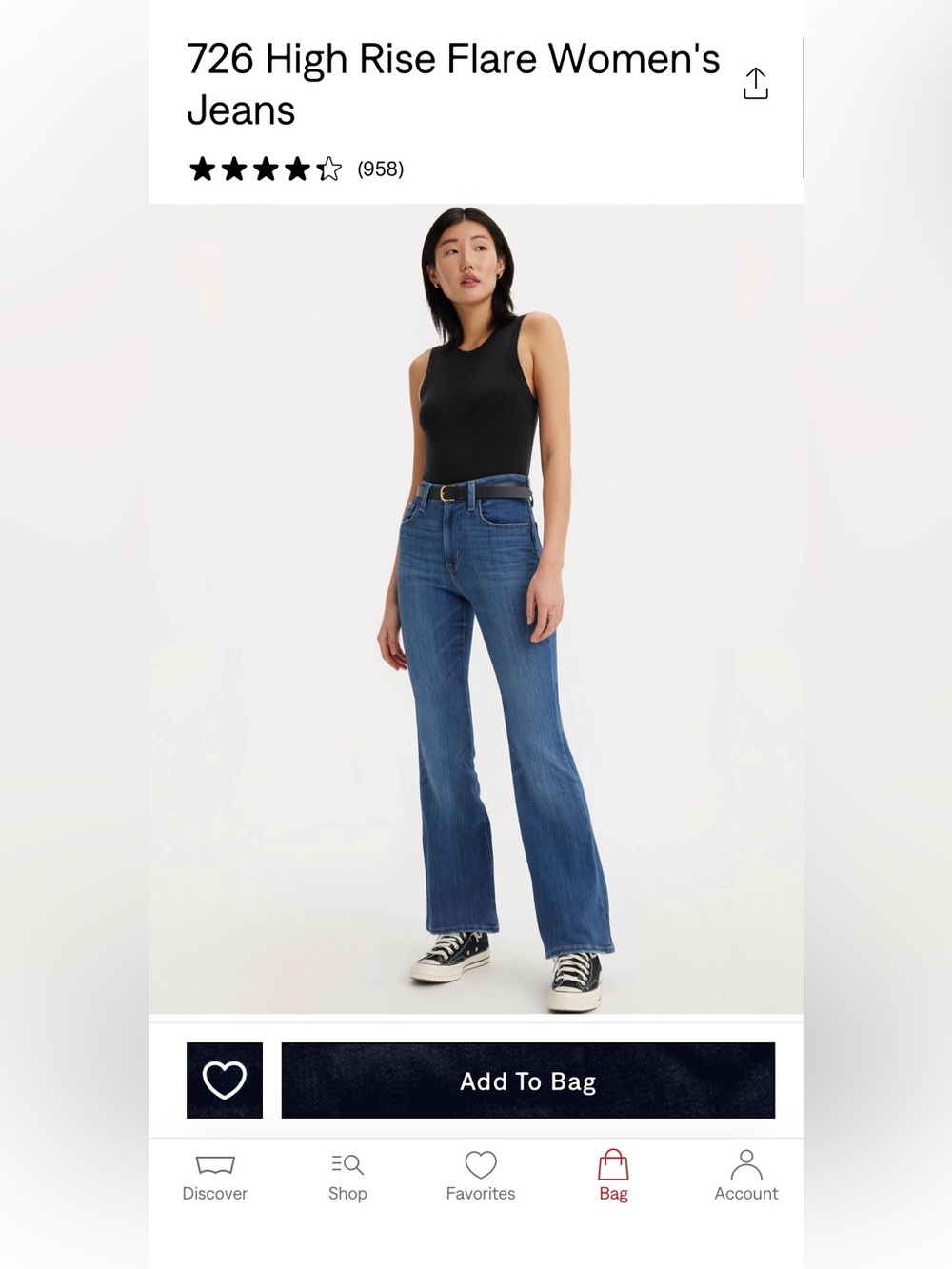 Levis 726 high rise flare take a walk 25x30